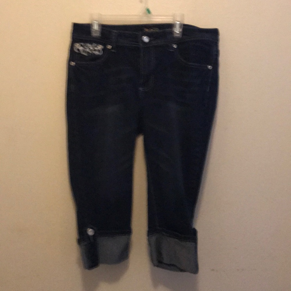 Blue jean capris